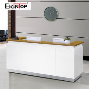 Mostrador de Recepción Moderno y Minimalista de Color Blanco, Largo, para Peluquería, de Lujo, para Boutique, Precio de Fábrica - Product Image 2