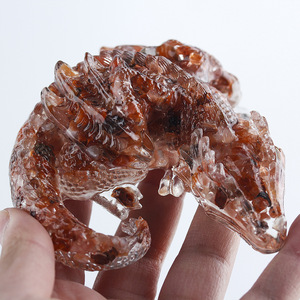 Adornos de Dragón Durmiendo de Cristal Blanco Natural, Pegamento Tipo Cristal, Oficina, Boda, Cumpleaños - Product Image 4