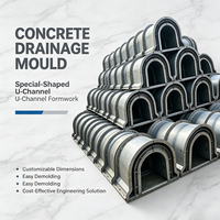 Moule en acier préfabriqué pour fossé de drainage en béton, assemblage de gabarit de composant en ciment à forme spéciale en arc combiné