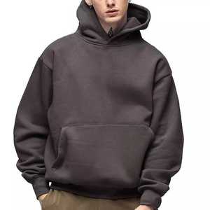 Sweat à capuche streetwear personnalisable en molleton de coton 350/430 g/m² imprimé, épais, double couche, sans cordon, pour l'hiver - Product Image 2