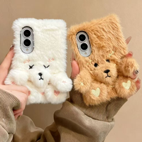 Nouvelle Housse Hiver en Peluche Douce et Moelleuse pour Téléphone Portable – Étui de Protection pour iPhone 11 12 13 14 15 16 17 18 Pro Max Plus