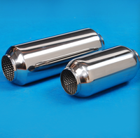 Résonateur d'échappement en acier inoxydable de 70 mm d'entrée, noyau perforé, haute contre-pression, couple universel, silencieux de voiture