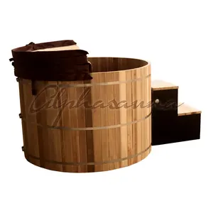 Hot selling red cedar wooden hot tub with electrical heater and filtration system