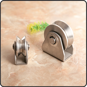 Poulie à gorge en V avec support au sol, en acier galvanisé robuste, double roulement, pour grue industrielle, certifiée CE, OEM disponible - Product Image 3