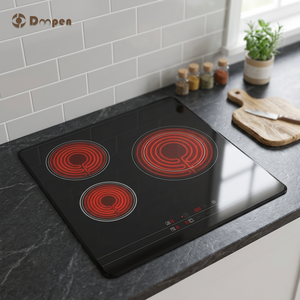 Fabricant chinois de cuisinière infrarouge noire 220V, design tendance, plaque chauffante électrique en céramique - Product Image 2