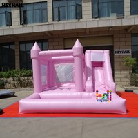 Installation pratique, grand bac à balles commercial en PVC tout blanc, château gonflable en PVC pour les fêtes de vacances