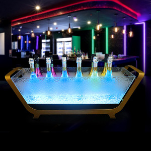 Ice-Sealed Champagne Boat 12/24 LED Illuminated Ice Bucket For Bars KTV Party Modern Design Plastic Material - Product Image 4