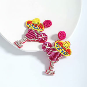 Últimos pendientes bohemios chapados en oro con cuentas de semillas colgantes de perlas hechos a mano para mujer, ropa de fiesta de boda, Idea de regalo - Product Image 1