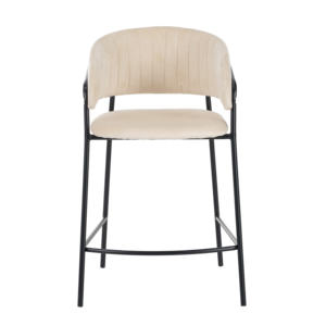 Nordic Modern Velvet Accent Bar Chair Curved <b>Back</b> Gold Metal Legs Dining <b>Stool</b> for Home Restaurant Hotel Apartment - Product Image 4