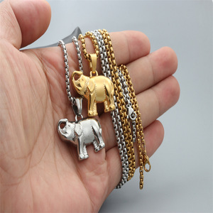 Collier avec pendentif éléphant en argent tibétain, bijoux unisexes à la mode, cadeau - Product Image 4