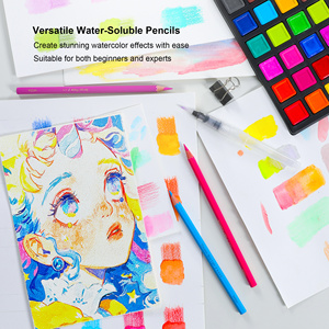 KALOUR marque Offre Spéciale couleurs vives de haute qualité noyau souple <span class=keywords><strong>prix</strong></span> bon marché 50pcs crayons <span class=keywords><strong>aquarelle</strong></span> dans une boîte en papier pour artistes - Product Image 6