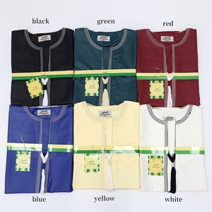 ثوب رجالي مغربي من الشركة المصنعة ممتاز مطرز بجيوب عربية بسحاب ملابس إسلامية مخصصة بالجملة ثوب رجالي صلب - Product Image 2