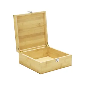 wooden & bamboo jewelry boxes organizer wood storage box large wooden stash box with hinged lid