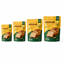 Sac d'emballage personnalisé pour pain intégral, pochette mate autoportante de qualité alimentaire refermable pour boulangerie, vente en gros B2B