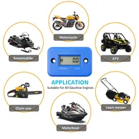Compteur d'heures numérique LCD ABS 24mm*10mm pour instruments de moto, VTT, motoneige, bateau, générateur, vélo, accessoires de voiture