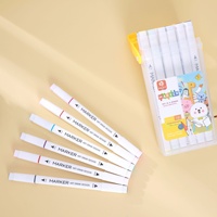NO.508 ensemble de stylos marqueurs à base d'eau à double pointe personnalisable en plastique étudiant fournitures d'art coloré dessin pour enfants stylo Graffiti