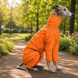 Combinaison pour chien imperméable et isolante à quatre pattes, doublée polaire, avec bandes réfléchissantes et col montant, certifiée OEKO BSCI, OEM ODM, pour lévrier - Product Image 4