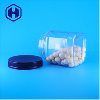 Bocaux de conservation alimentaire carrés en plastique transparent sans air, sans BPA, avec couvercle à vis pour aliments pour bébés, biscuits, noix