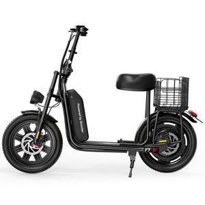 IScooter F7 45 km/h, pneus larges de 16 pouces, moteur 1000 W, scooter électrique 48 V avec batterie 15,6 Ah, autonomie de 72 km, avec siège et suspension avant - Product Image 2