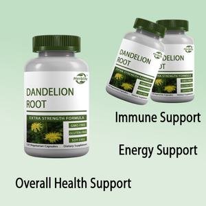 อาหารเสริมรากดอกแดนดิไลออน OEM/ODM ความเข้มข้นสูง ช่วยเสริมสร้างสุขภาพที่ดีทั่วไปและความเป็นอยู่ที่ดี ปราศจาก GMO บรรจุ 120 แคปซูลสำหรับผู้ทานมังสวิรัติ - Product Image 3