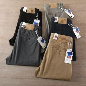 Pantaloni da Uomo Casual Business in Cotone 100% Neri <span class=keywords><strong>Oversize</strong></span> a Gamba Dritta, Leggeri, con Chiusura a Cerniera - Product Image 1