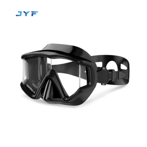 Maschera Subacquea per Adulti di Alta Qualità Marca JYF, Design a Tre Specchi, Maschera in Silicone per Immersioni Marine, Occhiali <span class=keywords><strong>da</strong></span> Immersione in Vetro - Product Image 4