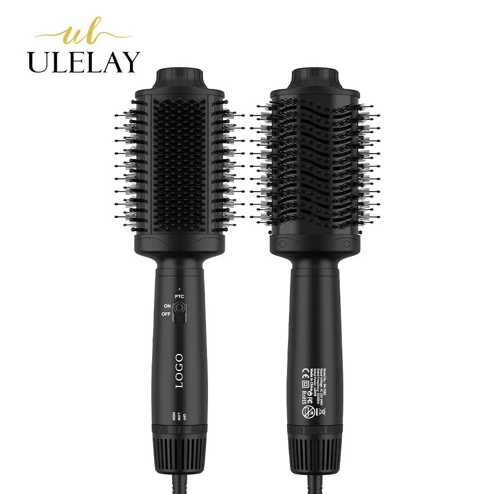 Ulelay Wholesale Fast Best Hair Blow Dryer Brush Hot air Straightener Comb Electric Styler Straightening Dryers Curler Brushes