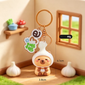 Llavero de diseño popular con animales Kawaii (ajos, pimienta, <span class=keywords><strong>Balilla</strong></span>), colgantes para niños, llaveros para coche, venta al por mayor para decoración - Product Image 6