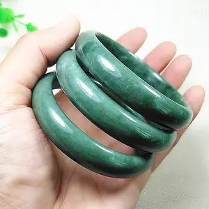 Pulseira de jade natural masculina e feminina, bracelete de jade verde, pedra natural, venda quente, 2021