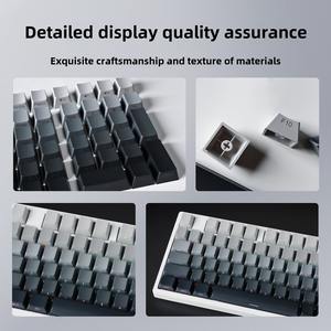 คีย์บอร์ดไล่ระดับสีดำแบบโปร่งแสงพิมพ์ลายตัวอักษร135 PBT ปุ่มยิงคู่คีย์บอร์ดกล - Product Image 4
