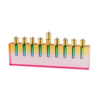 Support de bougie de manora de Lucite pour hanoukah personnalisé acrylique hanoukka Menorah