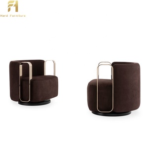 High End Luxus Braun Leder Einzels tuhl Wohn möbel Stoff Arm Liegestuhl Für Wohnzimmer - Product Image 5