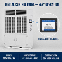 Déshumidificateur industriel 960L/D de type refroidissement avec minuterie pour piscine et sous-sol, option de contrôleur micro-ordinateur PCB/PLC
