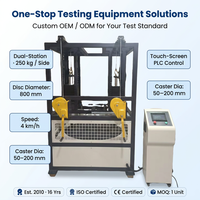 Testeur de durabilité des roulettes rotatives HK-531, machine d'essai d'usure à double plateau tournant 500 kg pour roues industrielles et laboratoire