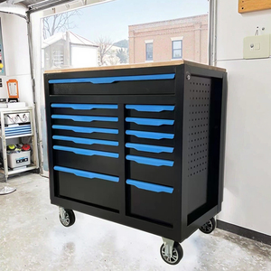 Oem Heavy-Duty 13 ngăn kéo cán công cụ Tủ kim loại thép sắt công cụ giỏ hàng hộ gia đình tùy chỉnh sửa chữa Kit nhà để xe công cụ lưu trữ - Product Image 2