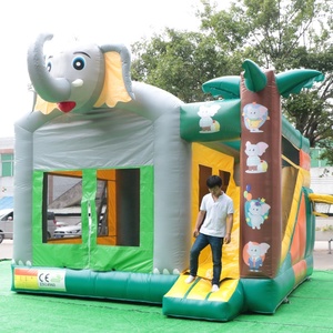 Inflable selva Castillo diapositiva elefante caja de cartón gorila inflable elefante gorila <span class=keywords><strong>con</strong></span> tobogán para los niños - Product Image 2