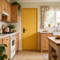 Porte intérieure en bois massif de qualité supérieure, adaptée aux maisons modernes et aux chambres d'hôtel