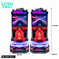 Machine de course de drift 2 joueurs à retour de force, avec volant et siège dynamique à mouvement, pour jeu d'arcade de course