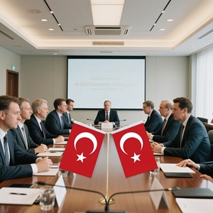 Turkey National <strong>Flag</strong> 14x21cm Double-sided Table <strong>Flag</strong> Red Background <strong>Crescent</strong> Star Printing Home Tabletop Cultural Decoration - Product Image 4