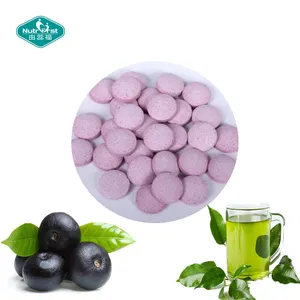 Label Pribadi Suplemen Herbal Pil Multivitamin Acai Berry Ekstrak Teh Hijau Tablet Vegan untuk Membersihkan Usus