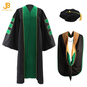 Unisex abito di laurea di dottorato Deluxe, cappuccio di dottorato e dottorato <span class=keywords><strong>Tam</strong></span> pacchetto 8 lati - Product Image 1