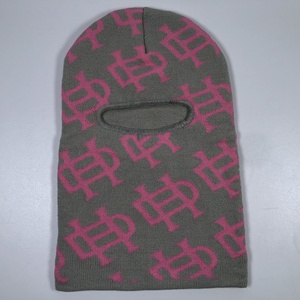 OEM Masque de ski d'hiver unisexe en tricot d'acrylique de haute qualité à un trou pour hommes Balac 2 couleurs en jacquard personnalisé - Product Image 5