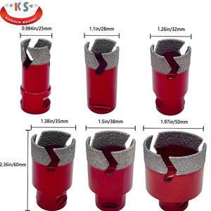 KS foret à sec en acier diamètre de tige de 10mm coupe-<span class=keywords><strong>scie</strong></span> <span class=keywords><strong>cloche</strong></span> brasée sous vide droite pour granit marbre carreaux de céramique et plastique - Product Image 2