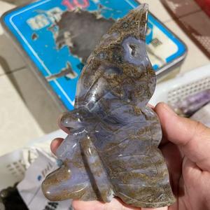 Precio al por mayor artesanías de piedras preciosas talladas a mano amatista natural ágata de encaje musgo ágata Hada espeleología para Decoración - Product Image 3