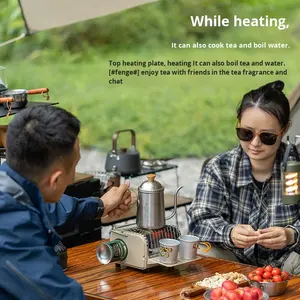 Calentador de Casete Mini para Exteriores, Estufa Interior sin Humo, Calentador de Manos Portátil para Camping, Calentador de Gas Butano, Encendido Simple de una Pieza - Product Image 4