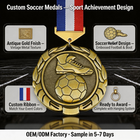 Médailles et trophées sportifs personnalisés en métal pour événements de football, cadeaux pour la remise des diplômes et le Nouvel An
