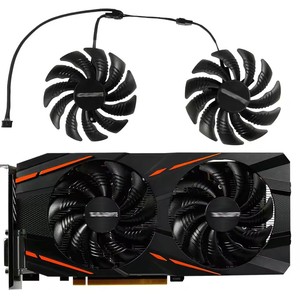 Ventilador de GPU PLD09210S12HH de 87 mm (90 mm) para Tarjetas Gráficas <span class=keywords><strong>Gigabyte</strong></span> RX480 RX580 RX570 RX 470/<span class=keywords><strong>570</strong></span>/580 GAMING, Repuesto de Refrigeración - Product Image 1
