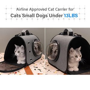 Spacious Ventilated Pet <b>Backpack</b> with Transparent Dome Window for Everyday Use Comfortable Pet Tote - Product Image 4