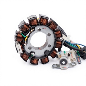 Ensemble de plaque de bobine de stator 12 pôles Yamaha YBR 125cc, qualité export, pour pièces détachées de deux-roues, Inde, Orado. - Product Image 1