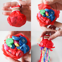 Lanceur de confettis magique en forme de grenade à lancer à la main, accessoires d'effets de scène pour fêtes, fourniture d'usine OEM